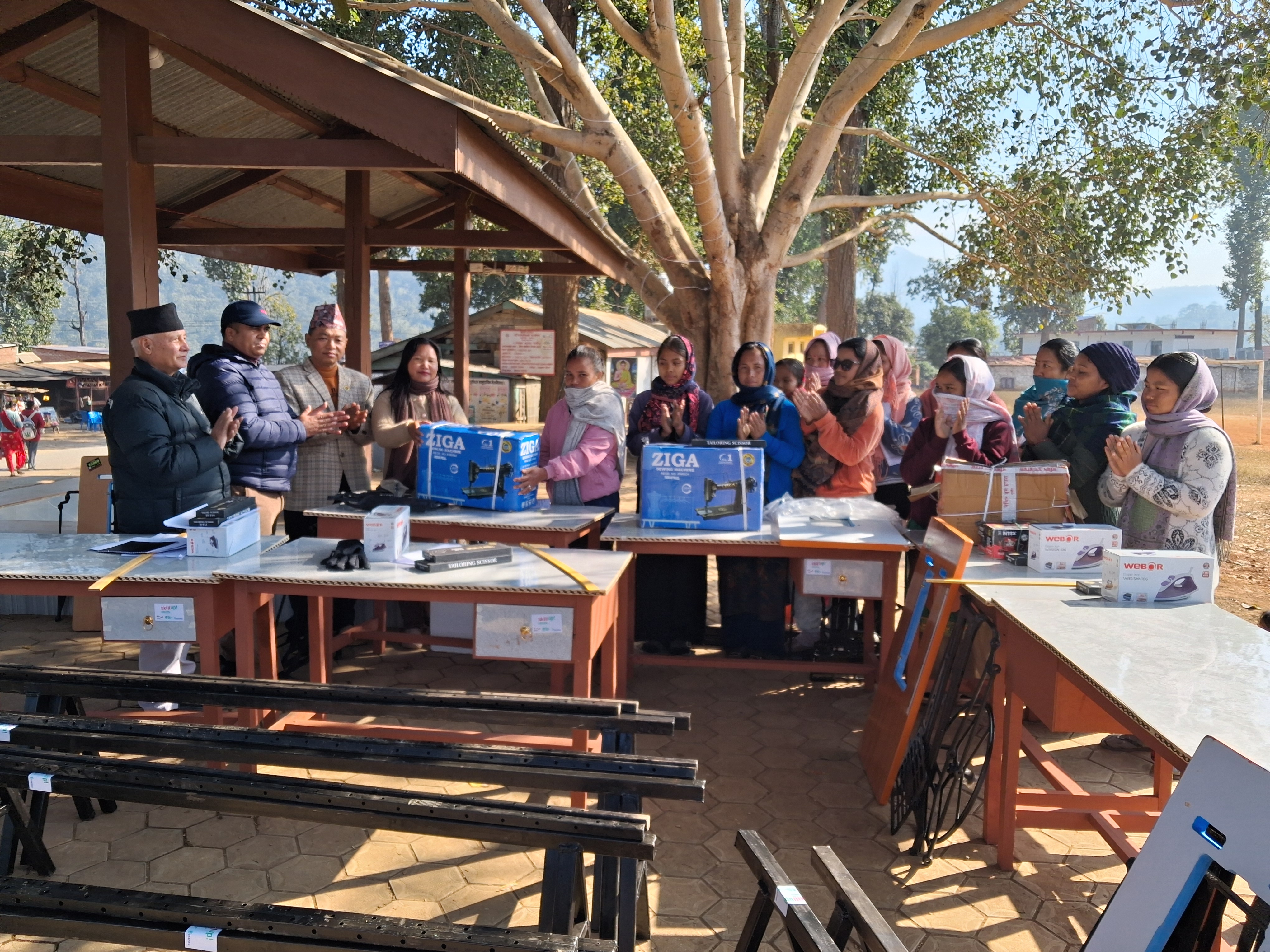 Business Starter Kit support to Boutique & Fashion Design participants at Barahatal -5, Surkhet, 29 Dec 2025, pic Himraj