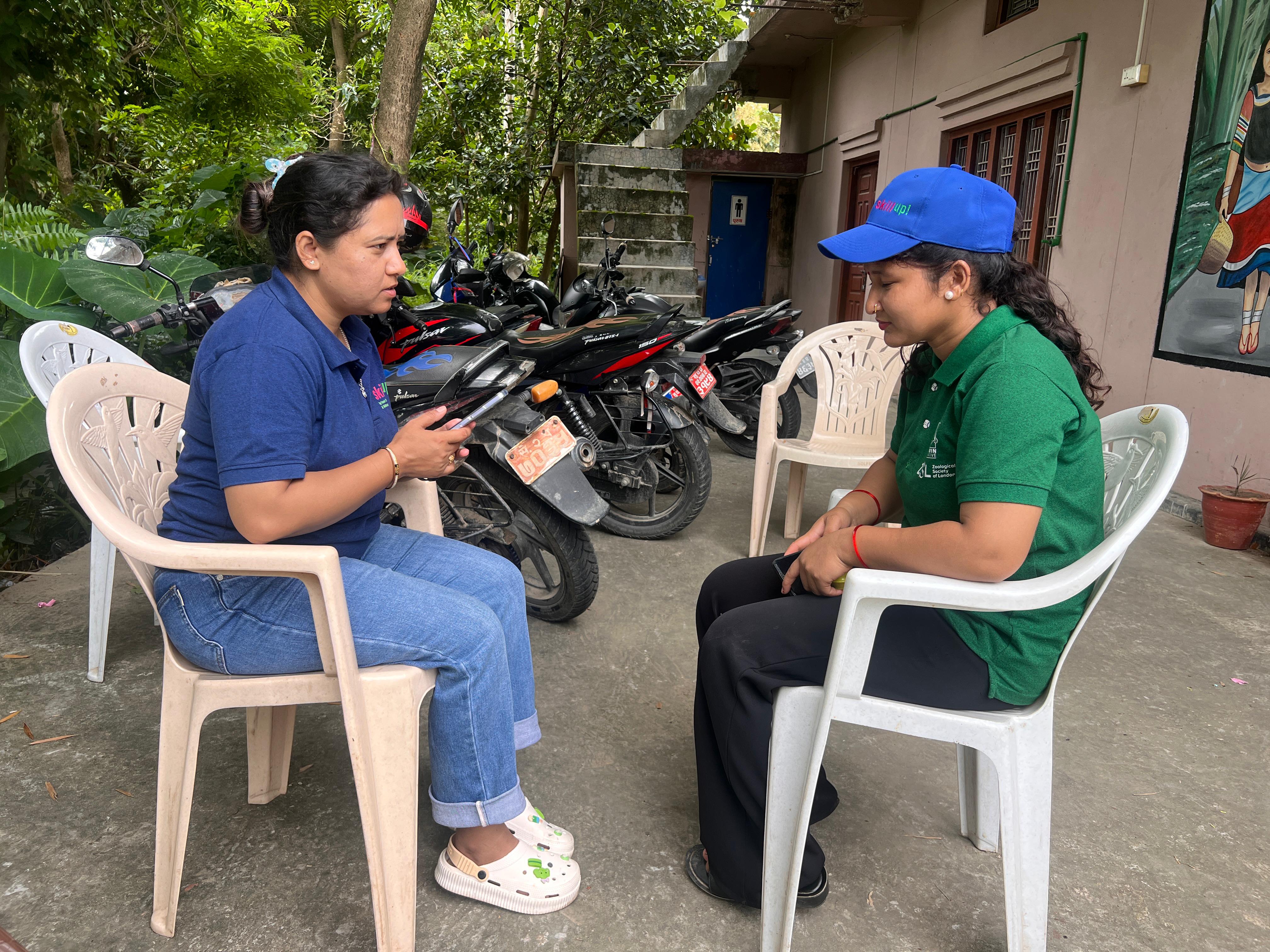 Enrolling the participant of Nature Guide training in Commcare at Kanchanpur, 17th July 2025, Pic Manju Joshi