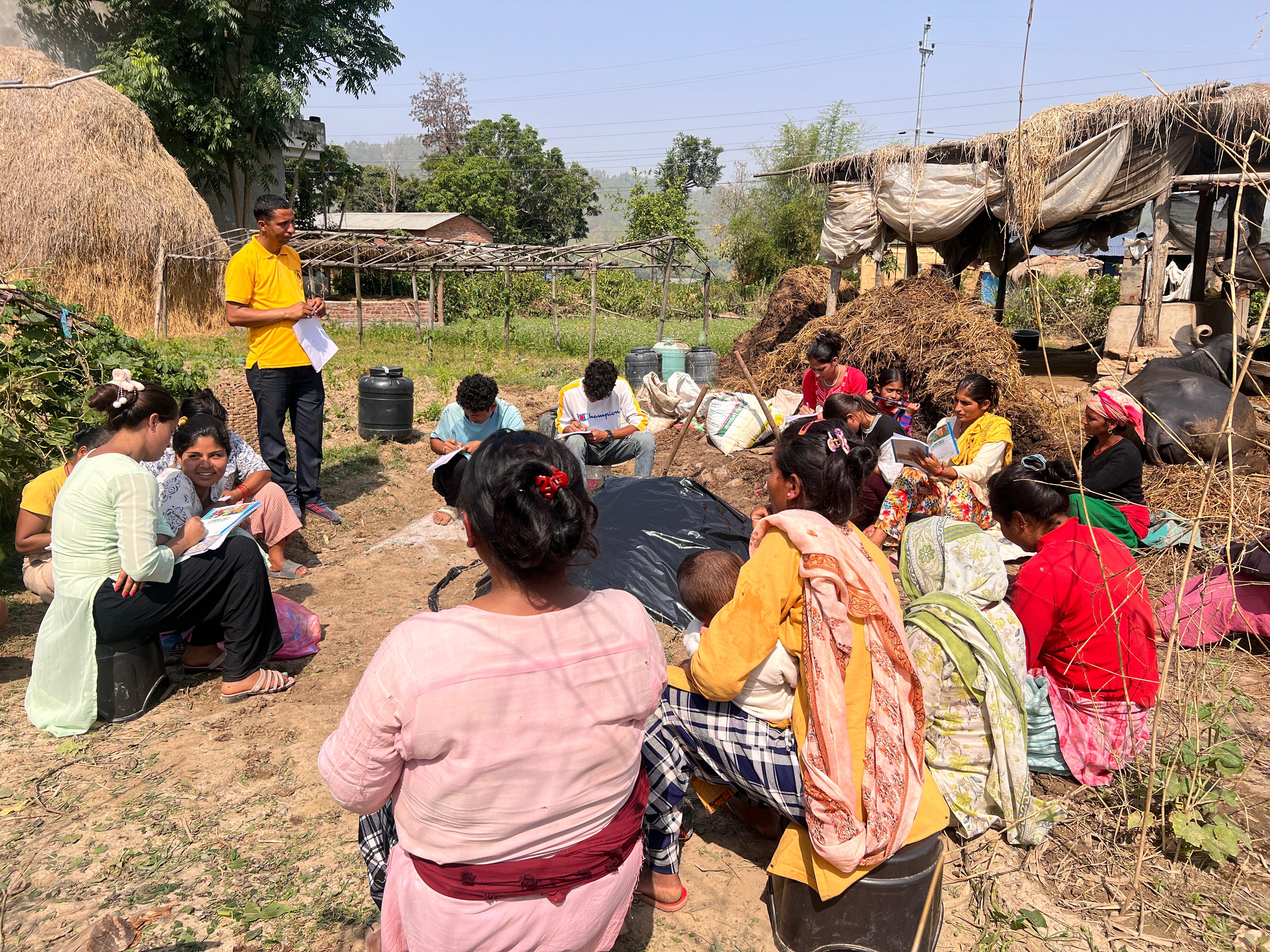Farmers Field School Training Facilitator conducting  the class at Samabesi FFS , 9 Birendranagar , Surkhet, April 2025, Pic- Archana