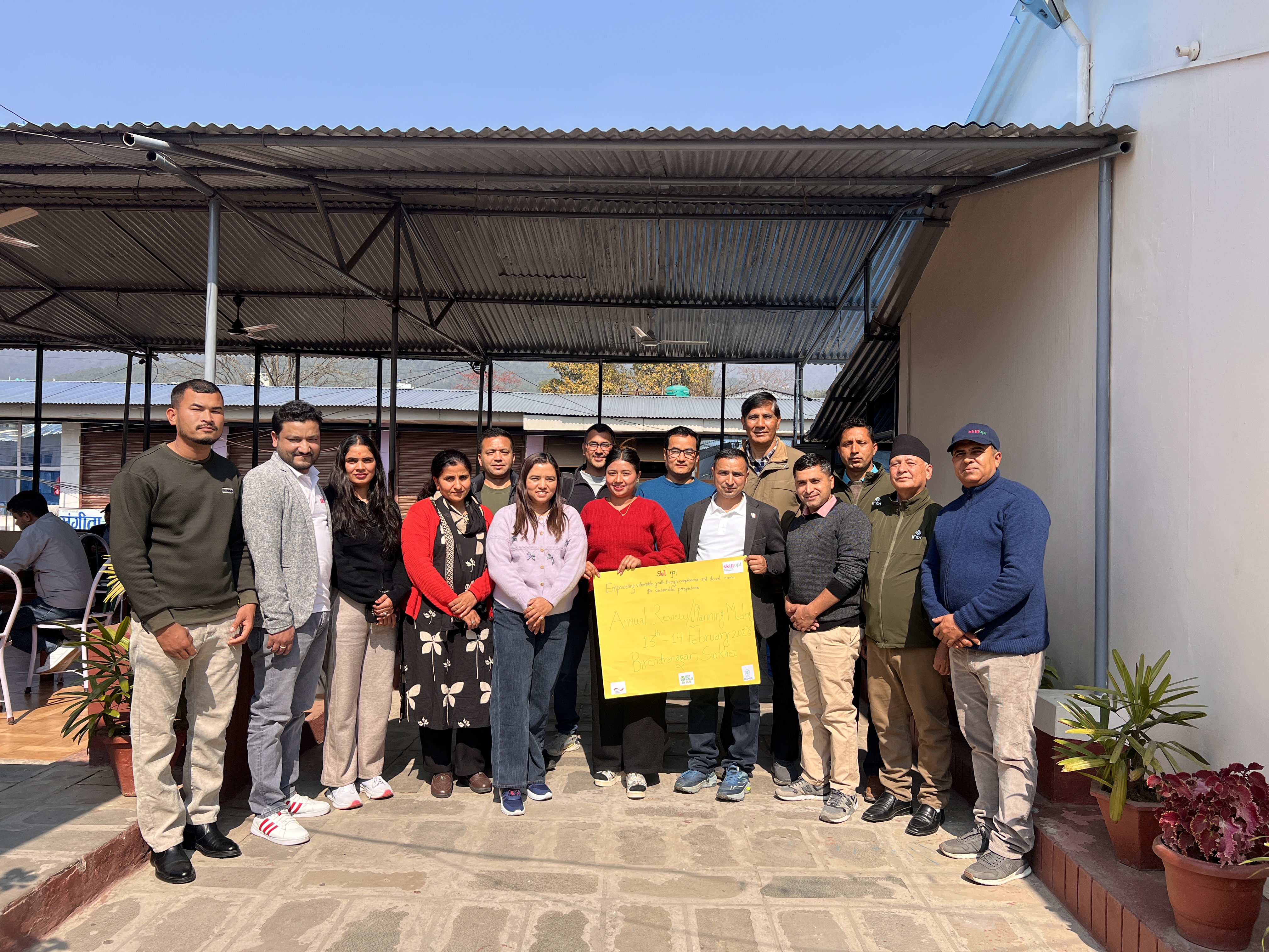 Group pic after the skill up annual review meeting at Birendrangar, Surkhet, February 2026, Pic Archana