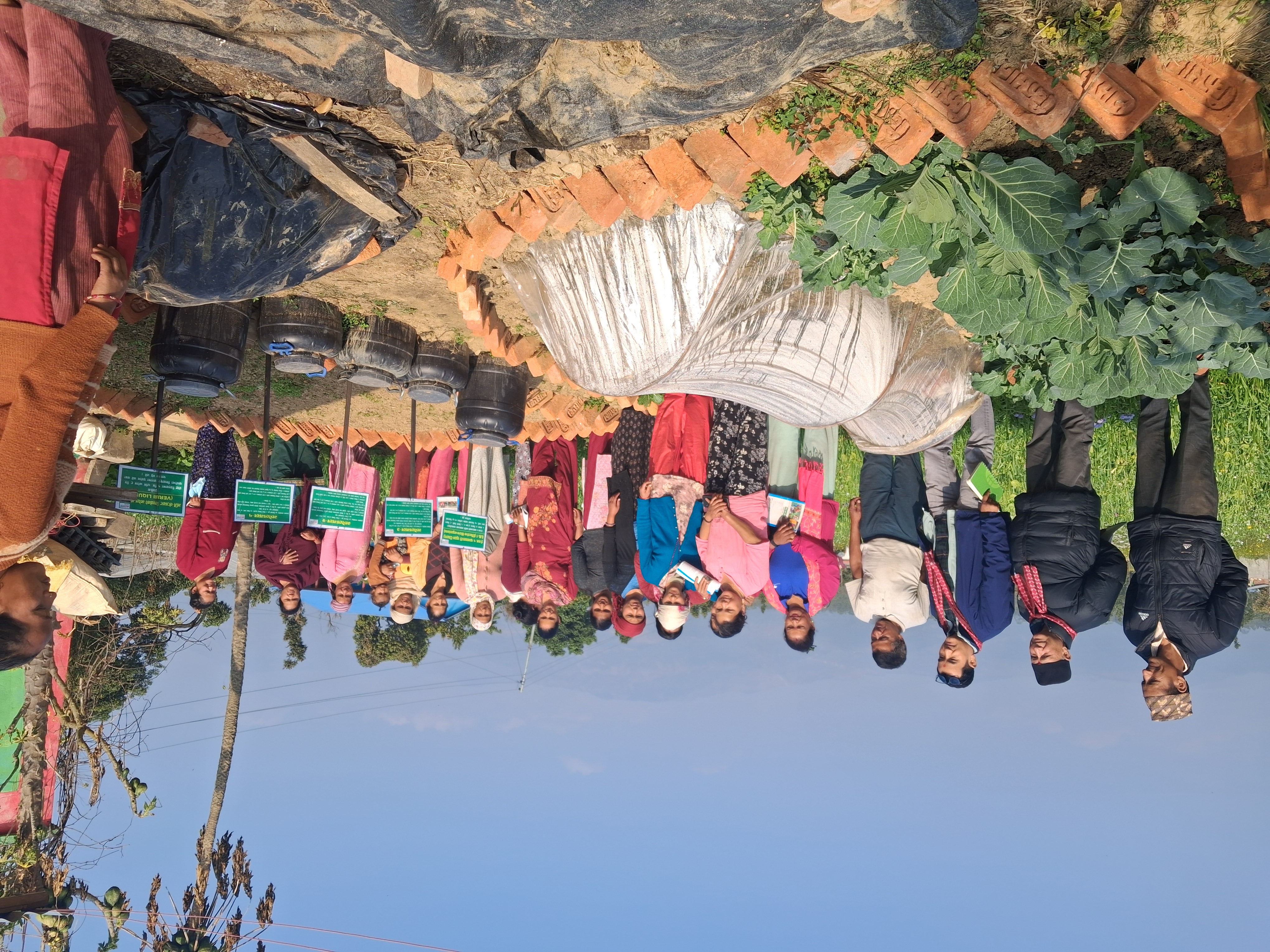 Monitoring the climate smart learning center at ,Shubhakama FFS, Jhilmile Bheriganga, Surkhet