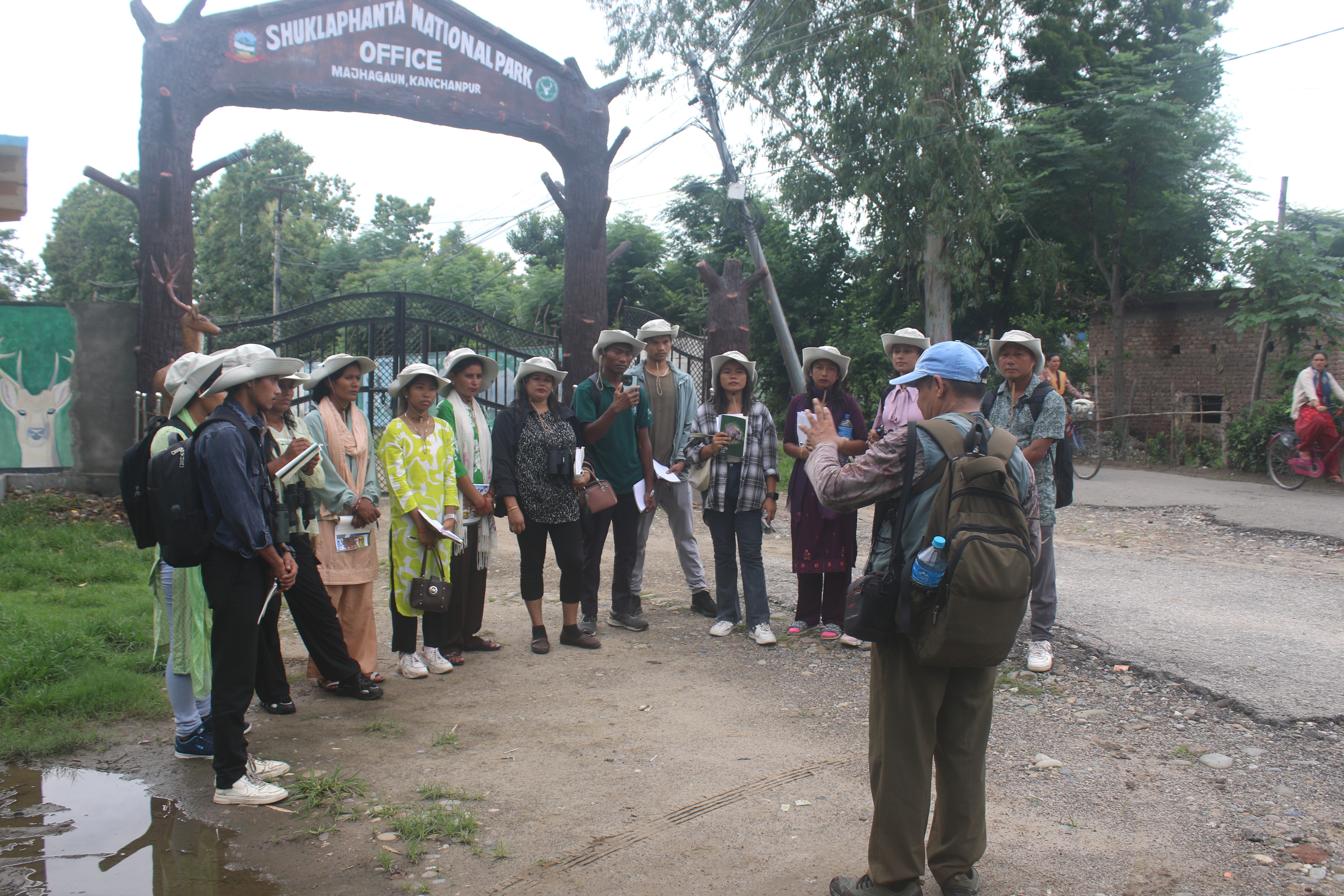 Nature Guide Training Team in the premise of  Shuklaphanta National Park, 8th July 2025, Pic - Sandeep Mahara
