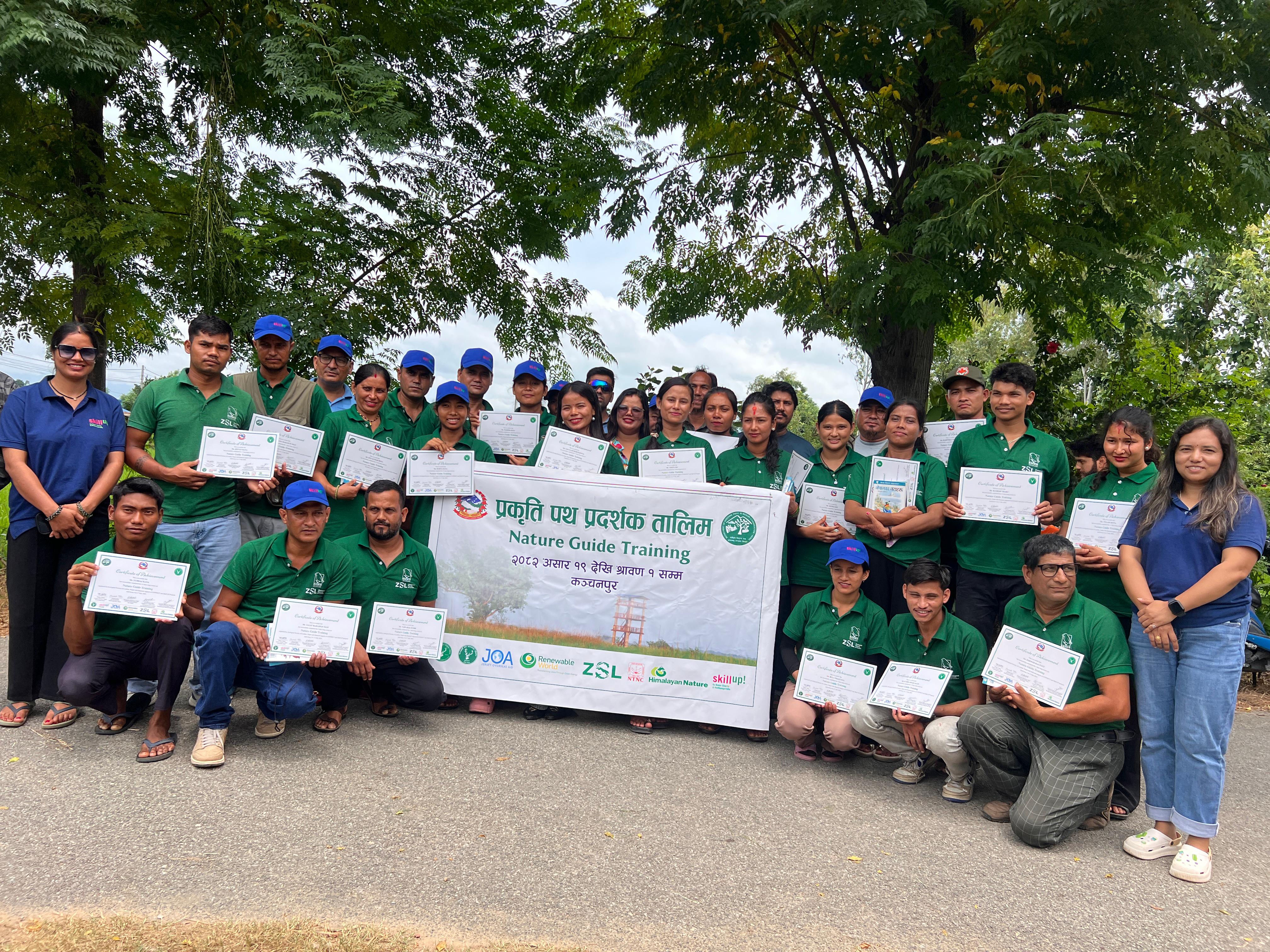 Natures Guide Training Team  after  being graduated, at Bhimdatta, Municipality, Kanchanpur, 17th July 2025, Pic Manju Mahatara