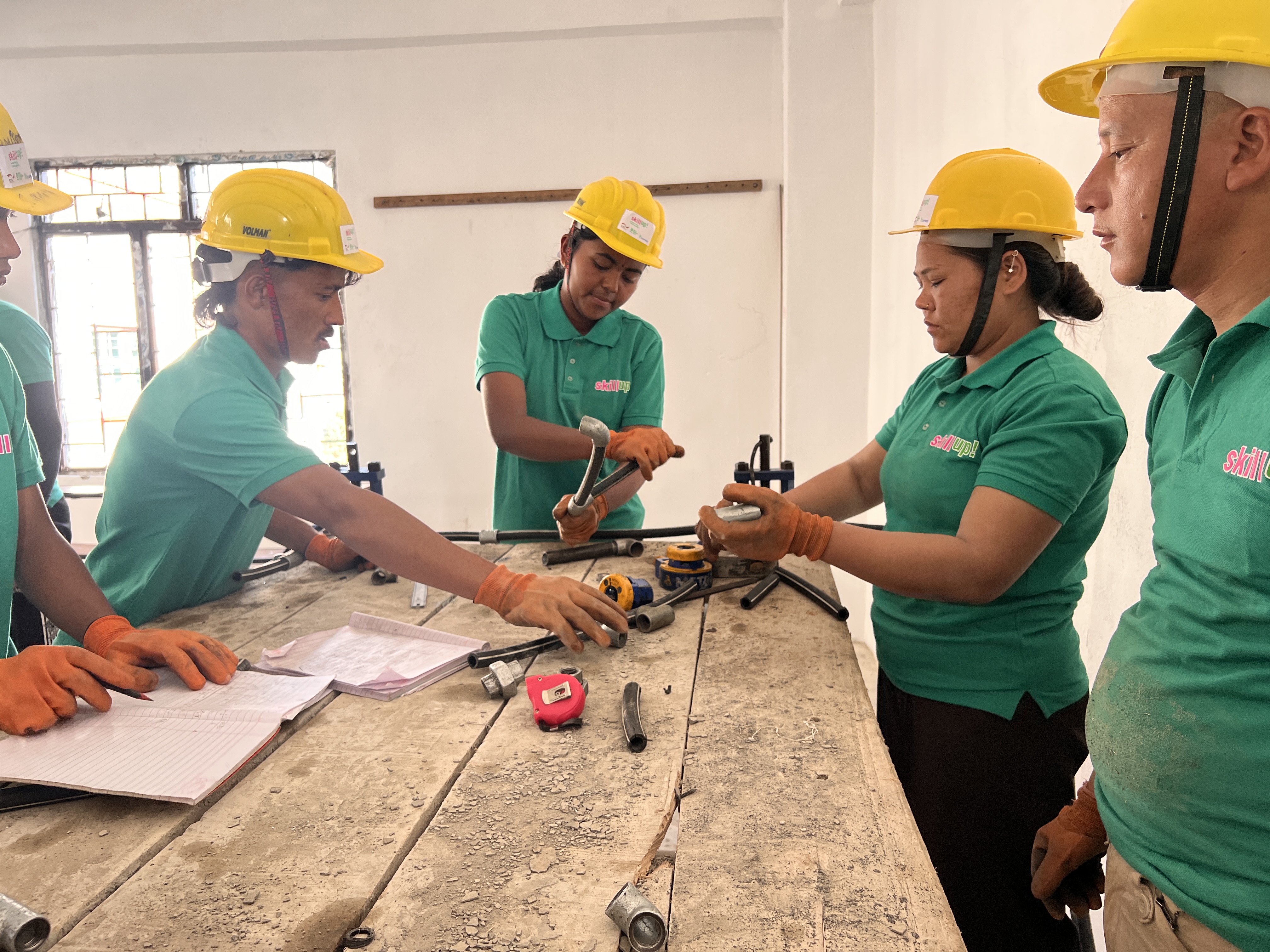 Plumbing training provided to youths by the Skill Up Project in Birendranagar,9 Surkhet.pic Archana