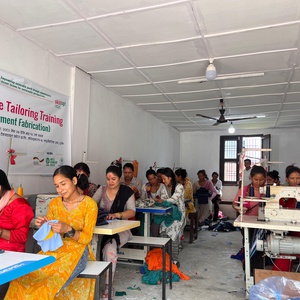 All the female youth participants have completed  Advanced Tailoring Training, being employed and moving forward toward economic empoerment at Birendrangar Surkhet, Pic Archana